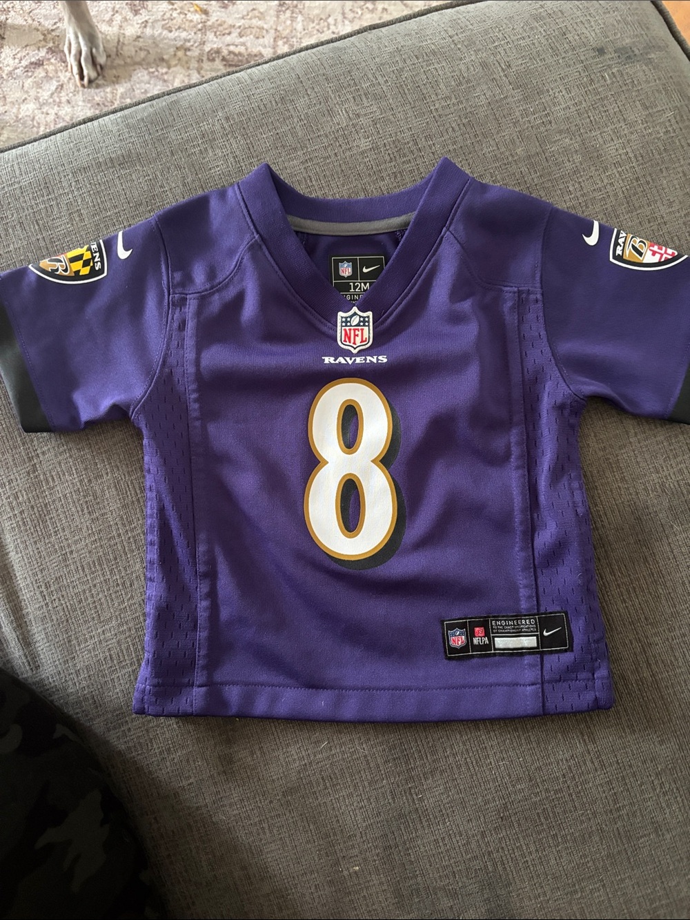Nike Purple Baltimore Ravens #8 Lamar Jackson Youth Football Jersey